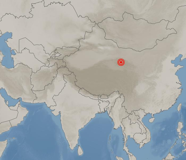 중국 지진 (기상청 제공)