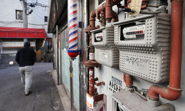 서울 시내 한 주택 가스계량기 모습. [연합뉴스 자료사진]