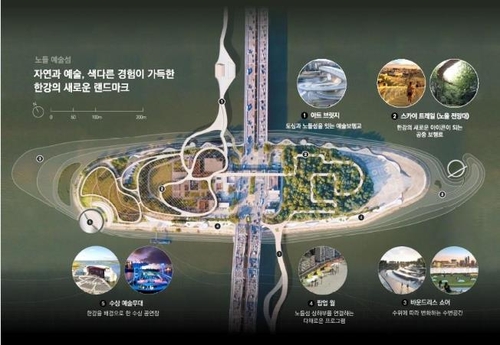 서울시 건축디자인 혁신 방안이 적용되는 '노들 예술섬' 구상도. [서울시 제공]